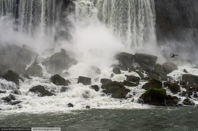 Как выглядит Ниагарский водопад изнутри