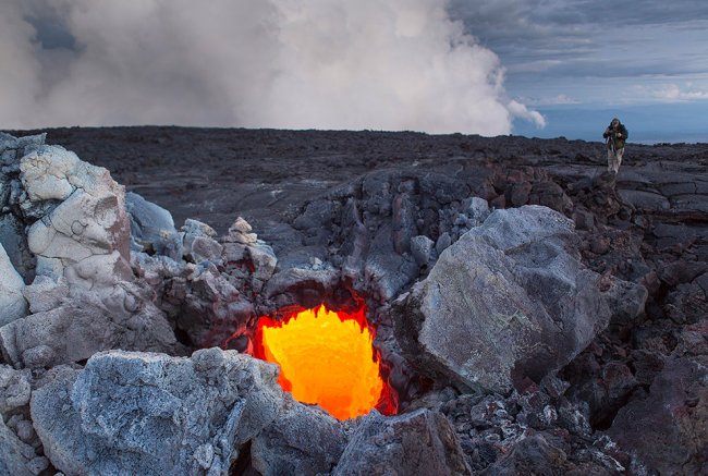 Как снять извержение вулкана