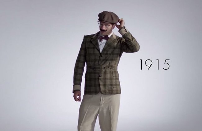 100 лет мужской моды за 3 минуты