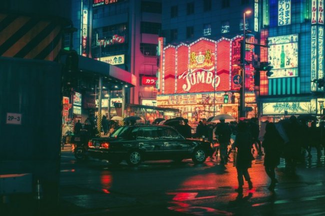 Замечательные фотографии ночного Токио