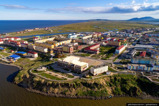 Анадырь с высоты — самый восточный город России