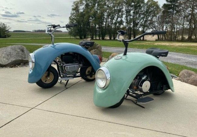 Изобретатель создал минискутер в стиле Volkswagen Beetle (12 фото)
