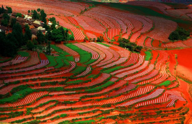 Потрясающие фотографии красных земель Дончуаня